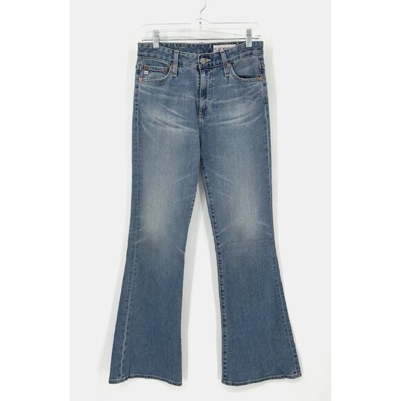 AG ADRIANO GOLDSCHMIED JEANS the quinne high rise flare blue stretch 27 X 32 - Picture 2 of 8